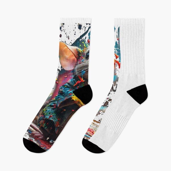Item preview, The artwork features a graffiti-style color splash depicting a playful mouse. designed and sold by Best-Art-32.