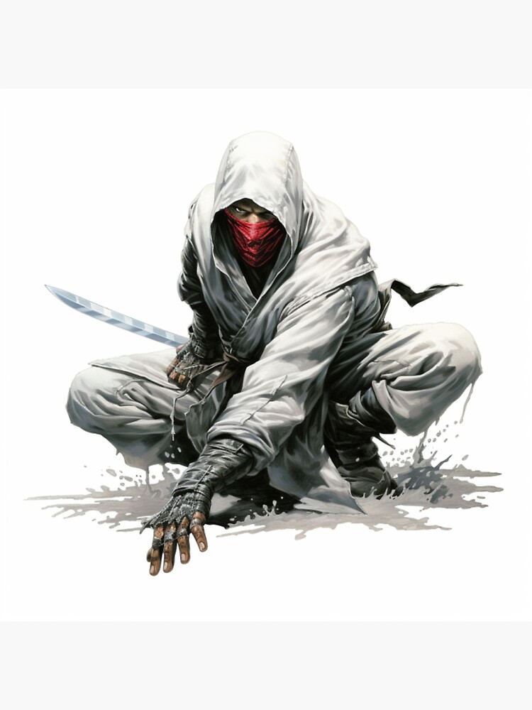 White Ninja , Assassin Art Board Print for Sale by EsT-shop