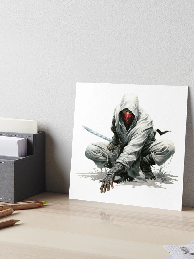 White Ninja , Assassin Art Board Print for Sale by EsT-shop