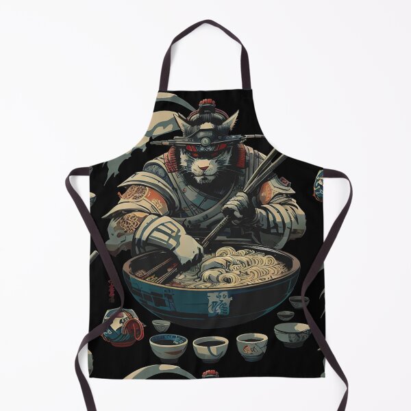 Item preview, Samurai Cat Ramen Chef - Traditional Japanese Art designed and sold by HideTheInsanity.