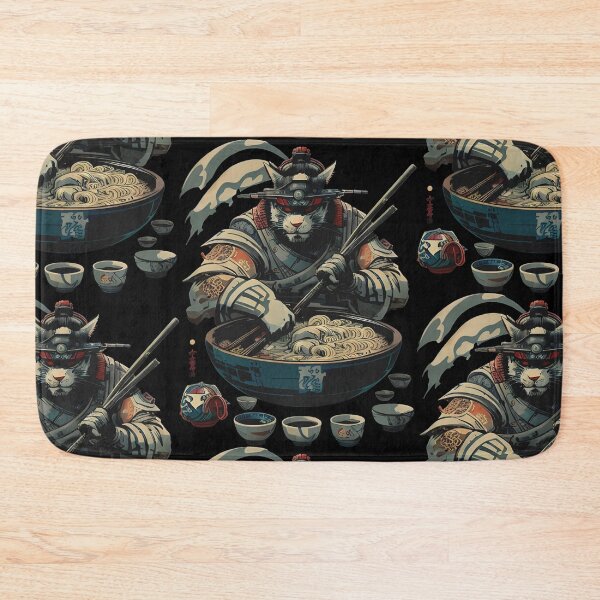 Item preview, Samurai Cat Ramen Chef - Traditional Japanese Art designed and sold by HideTheInsanity.