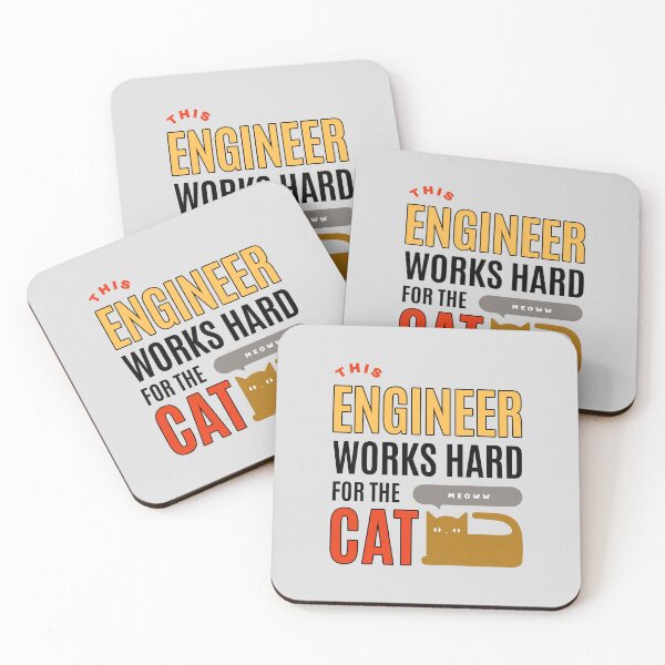 Item preview, This Engineer Works Hard for the Cat - Cat Lover (Ver1) designed and sold by SallySunday.
