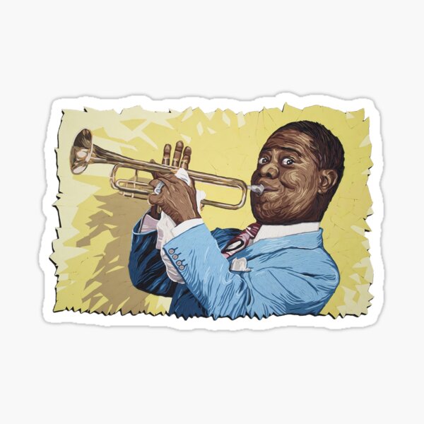 louis armstrong Sticker for Sale by lizasara