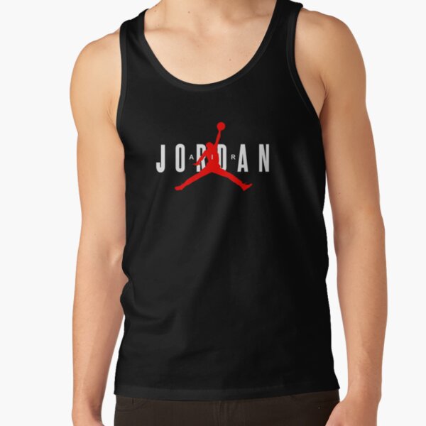 Camiseta de tirantes Jordan 23 negra, roja y blanca