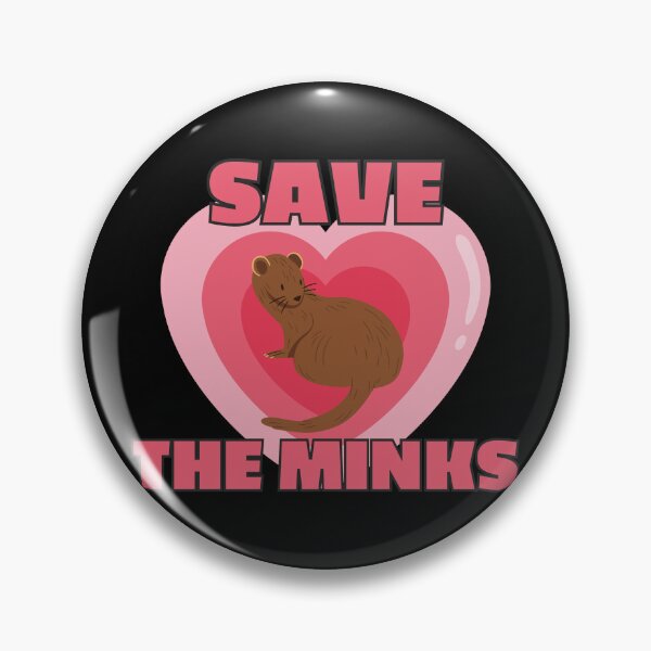 Item preview, save the minks - cute kawaii pink heart retro y2k 90s designed and sold by TNwandesignart.
