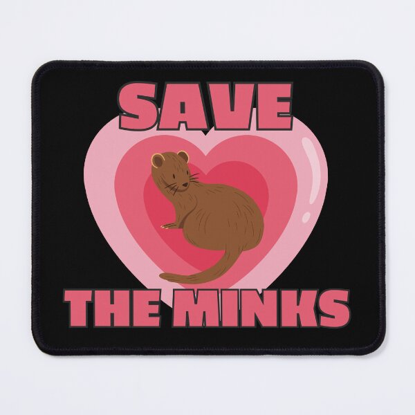 Item preview, save the minks - cute kawaii pink heart retro y2k 90s designed and sold by TNwandesignart.