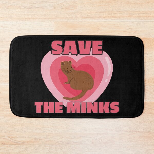 Item preview, save the minks - cute kawaii pink heart retro y2k 90s designed and sold by TNwandesignart.