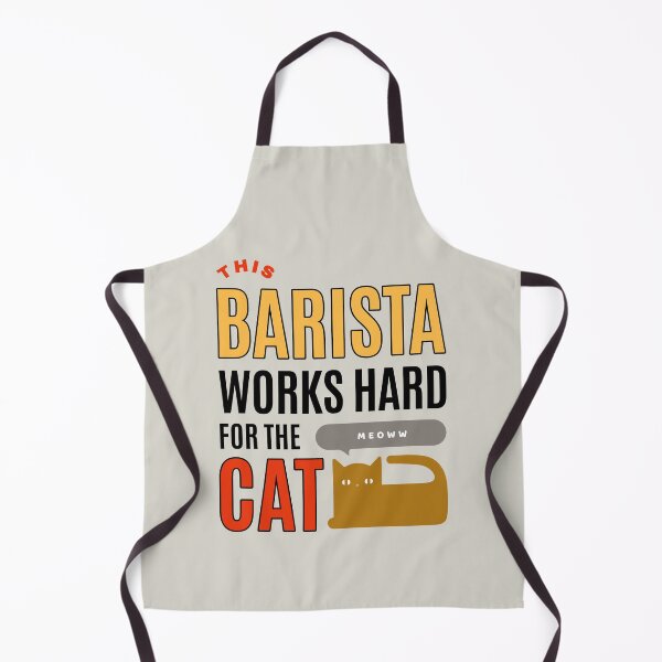 Item preview, This Barista Works Hard for the Cat - Cat Lover (Ver1) designed and sold by SallySunday.