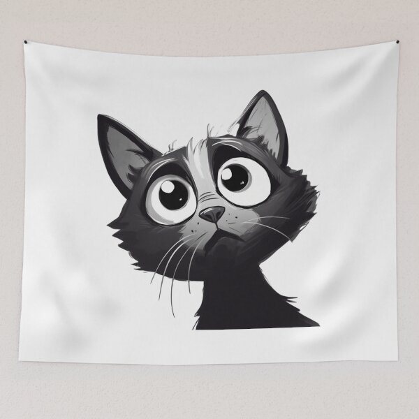 Item preview, Confused Face Cat designed and sold by PatternDesignh.