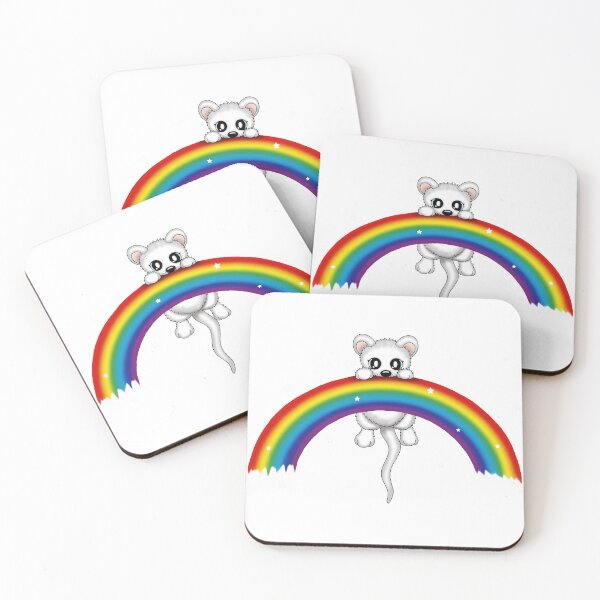 Item preview, cute mouse on rainbow designed and sold by Pezi-Creation.