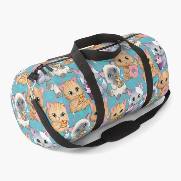 Item preview, Cute Retro Kittens with Cupcakes, Cookies and More on Blue designed and sold by micklyn.