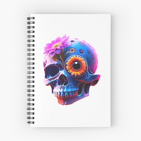 Item preview, Blue skull with eye socket flower designed and sold by MadinaFatt.