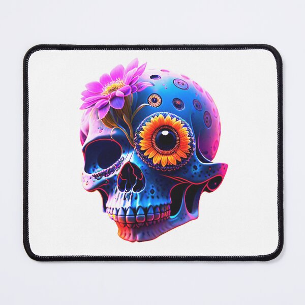Item preview, Blue skull with eye socket flower designed and sold by MadinaFatt.