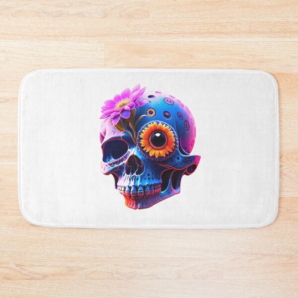 Item preview, Blue skull with eye socket flower designed and sold by MadinaFatt.