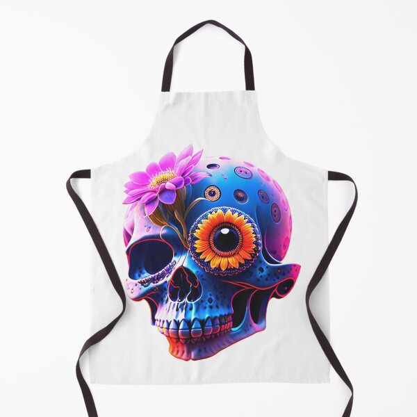 Item preview, Blue skull with eye socket flower designed and sold by MadinaFatt.