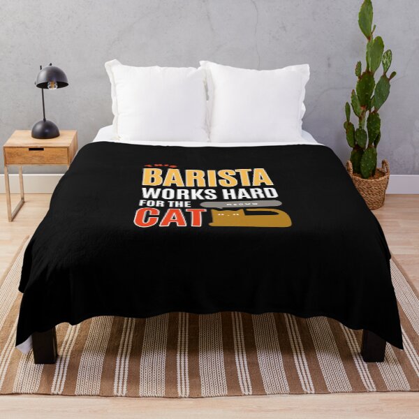 Item preview, This Barista Works Hard for the Cat - Cat Lover (Ver2) designed and sold by SallySunday.