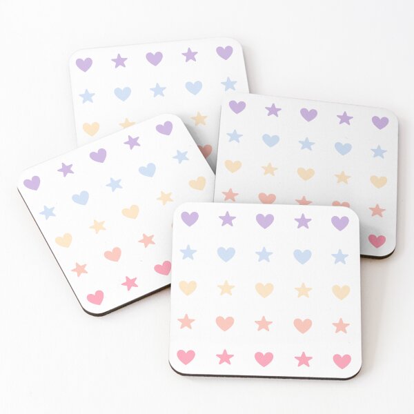 Item preview, Cute soft colorful pastel hearts and stars pack  designed and sold by Yaragold.