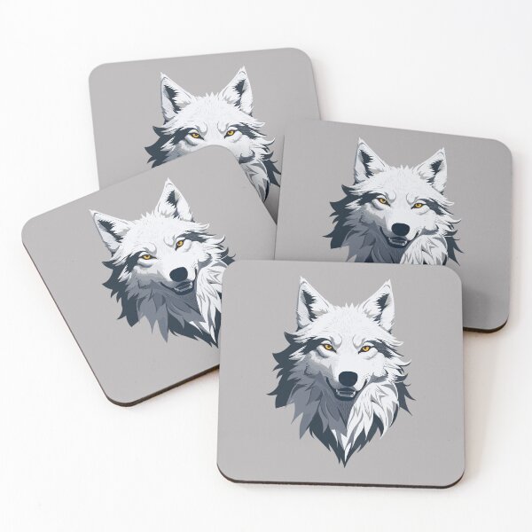 Artikelvorschau, Weißer Wolf, Illustration, Vektor, Style entworfen und verkauft von NordicBadger.