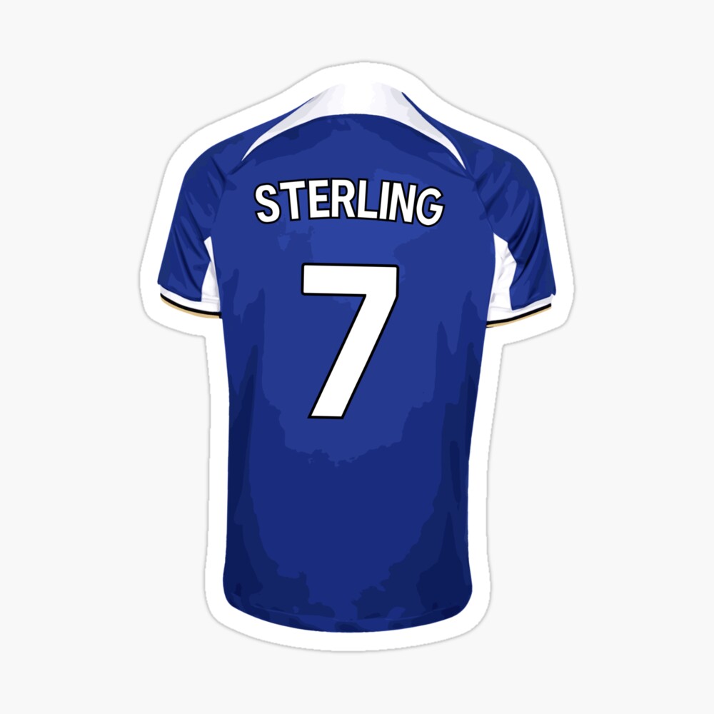 Raheem Sterling Name and Number Jersey Illustration - Chelsea