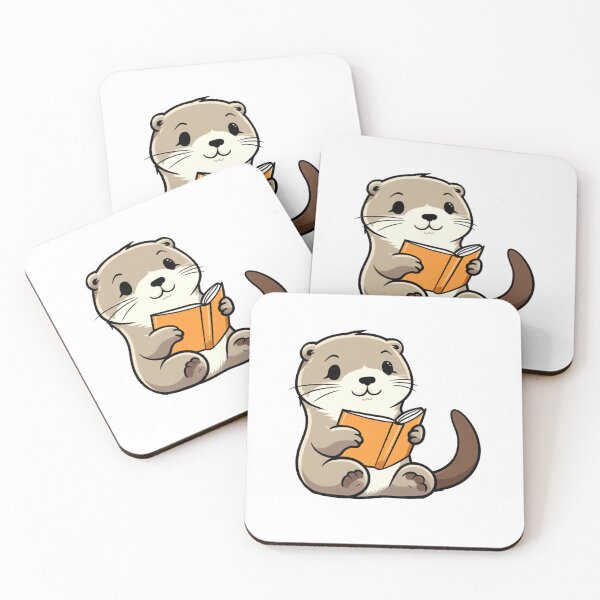Item preview, Cute otter reading designed and sold by PawelNature.