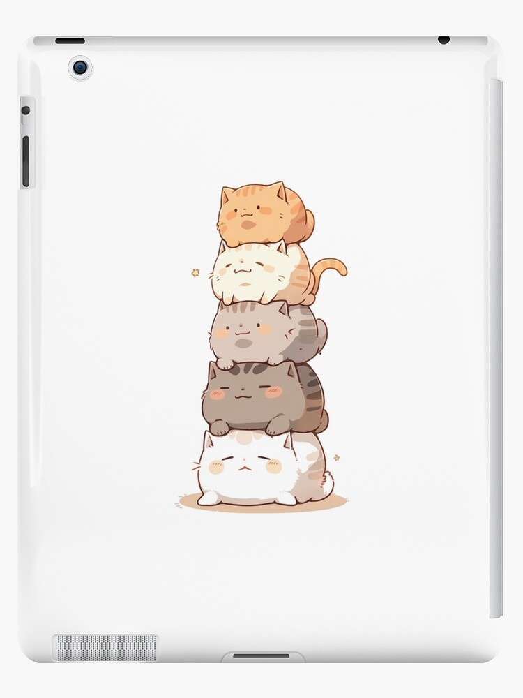 Cute Cats Clear iPhone Case, Kawaii Aesthetic, Fits iPhone 14, 13