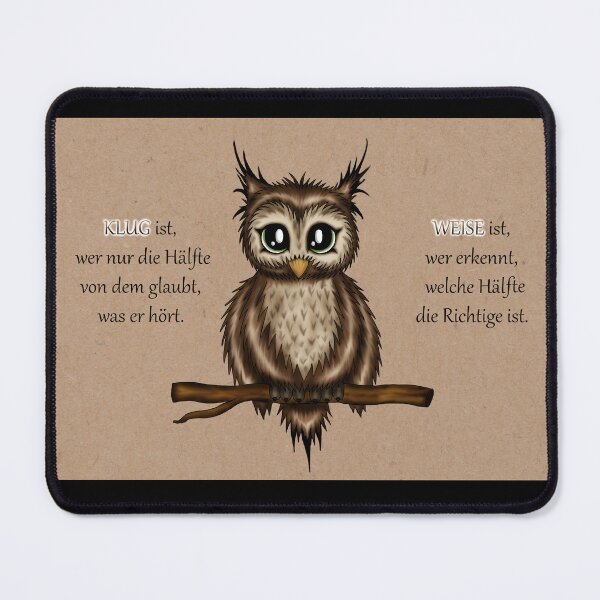 Item preview, clever and wise quote owl designed and sold by Pezi-Creation.