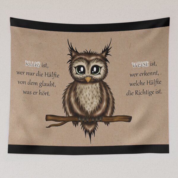 Item preview, clever and wise quote owl designed and sold by Pezi-Creation.