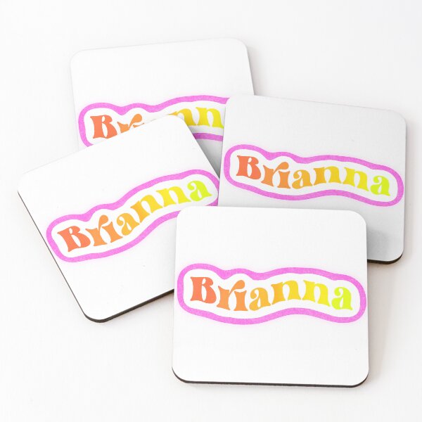 Item preview, Brianna Name Sticker Pink & Green Gradient designed and sold by NataGerken.