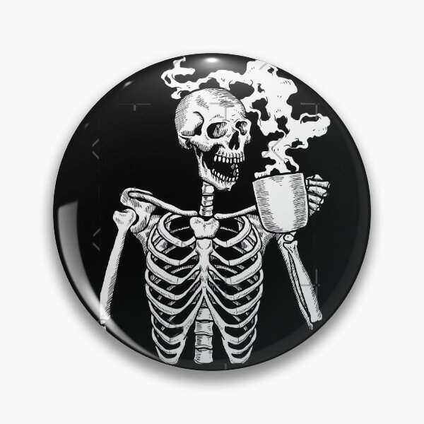 Item preview, halloween skeleton drinking coffee	 designed and sold by xsakyhfz70.