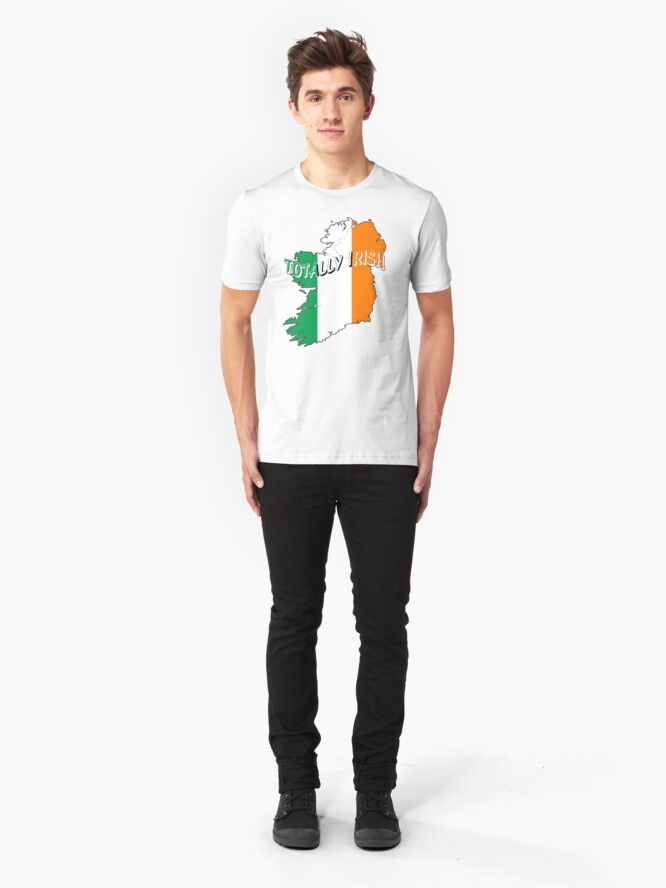 Alternate view of Totally Irish St. Patrick's Day Wearable Art Slim Fit T-Shirt