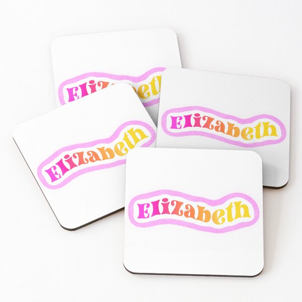 Item preview, Elizabeth Name Sticker Pink Gradient designed and sold by NataGerken.