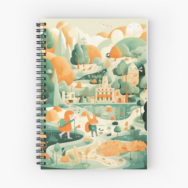 Item preview, Green and orange landscape designed and sold by Art91design.
