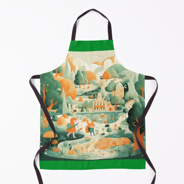 Item preview, Green and orange landscape designed and sold by Art91design.