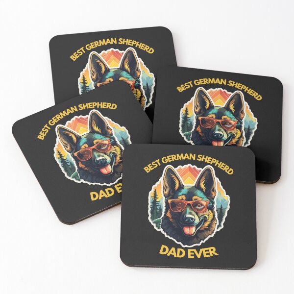 Item preview, Best German Shepherd Dad Ever | Classic T-Shirt, Sticker designed and sold by NicolasGlowArt.