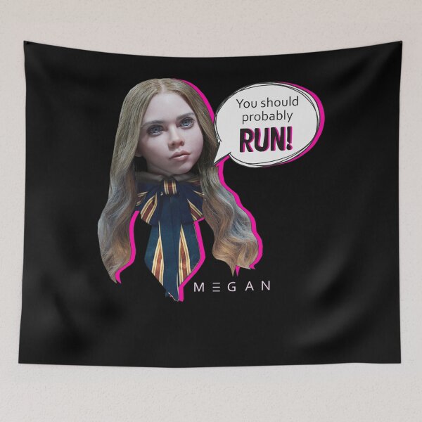 Item preview, M3GAN android says RUN designed and sold by ErnestBoyd86.
