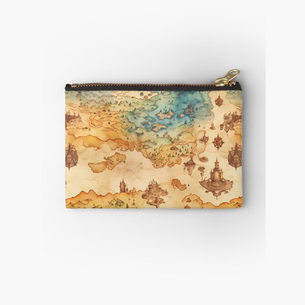 Item preview, Fantasy World Watercolor Map Pattern on Parchment designed and sold by SchorlCraft.