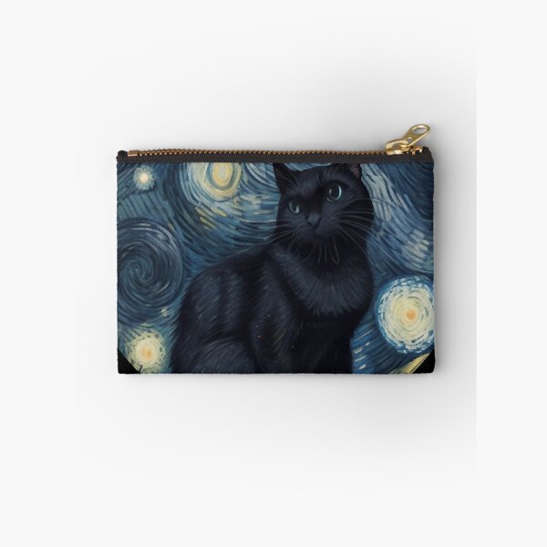 Item preview, Starry night Black Cat Van gogh Style designed and sold by LucyProsacco6.