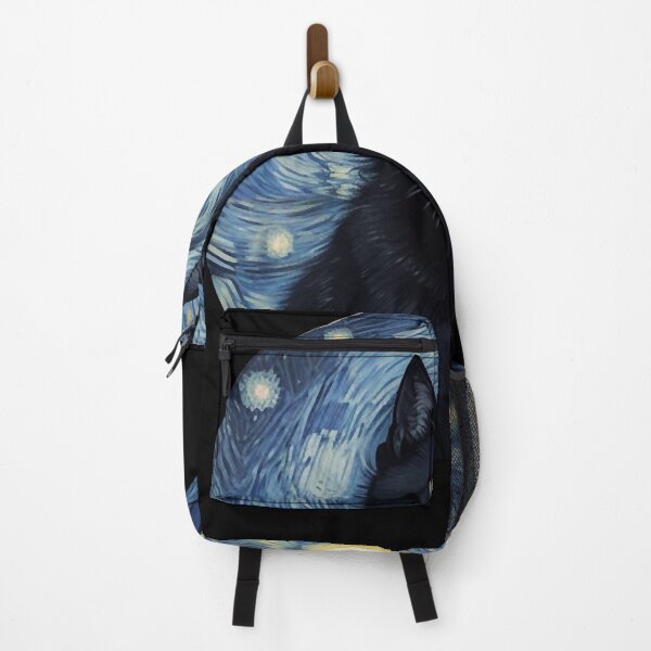 Item preview, Starry night Black Cat Van gogh Style designed and sold by LucyProsacco6.