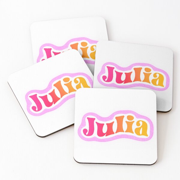Item preview, Julia Name Sticker Pink & Orange Gradient designed and sold by NataGerken.