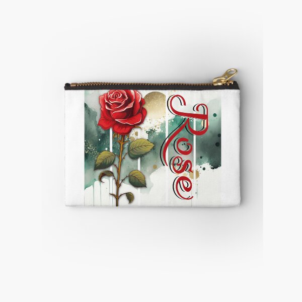 Item preview, vintage rose with intricate text, watercolor art in the background designed and sold by Vindbult.