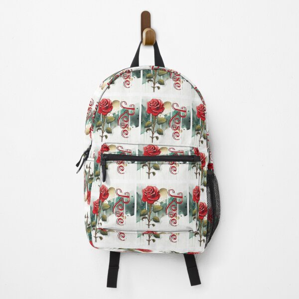Item preview, vintage rose with intricate text, watercolor art in the background designed and sold by Vindbult.