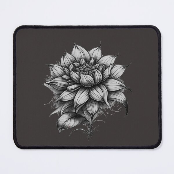 Item preview, Pastel Single Flower in Black & Silver White Mixed sketch Paint Pattern Design designed and sold by Md Rashid Hasan.