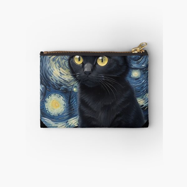 Item preview, Starry night Black Cat Van gogh Style designed and sold by LucyProsacco6.