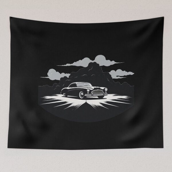 Item preview, Black and White Minimalist Classic Car  designed and sold by Lab4YourStyle.
