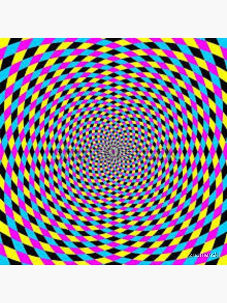 Colorful vortex spiral - hypnotic CMYK background, optical illusion #Colorful #vortex #spiral #illusion by znamenski