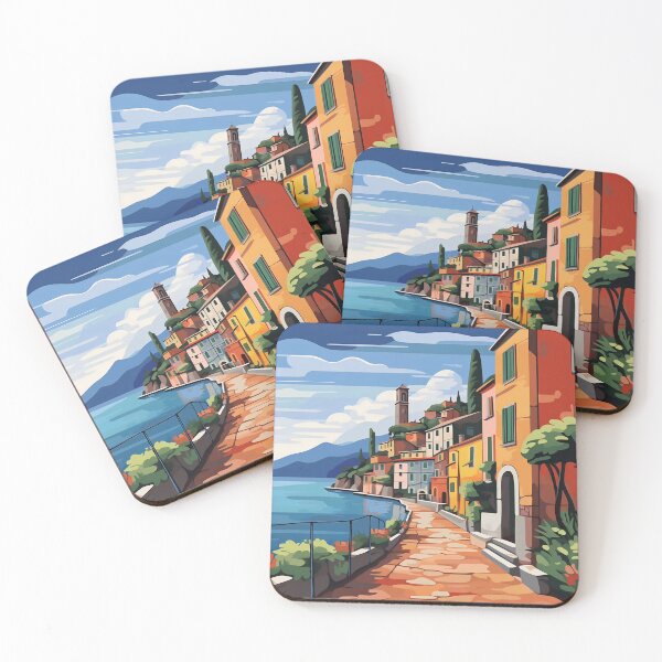 Item preview, Mediterranean town drawing designed and sold by Art91design.