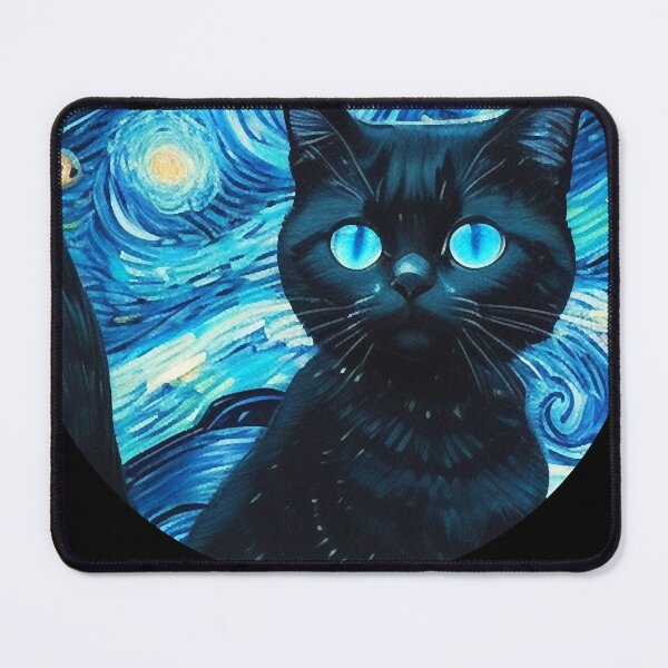Item preview, Starry night Cat Van gogh Style designed and sold by LucyProsacco6.