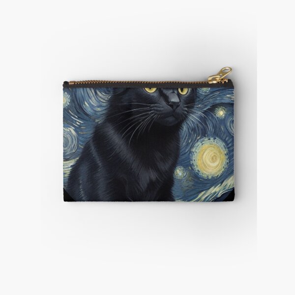 Item preview, Starry night Black Cat Van gogh Style designed and sold by LucyProsacco6.