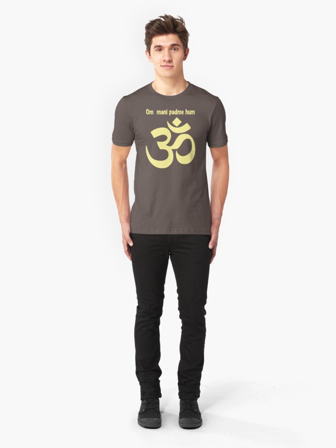 Alternate view of Om mani padme hum T-shirt/Hoodie/Sweatshirt Slim Fit T-Shirt