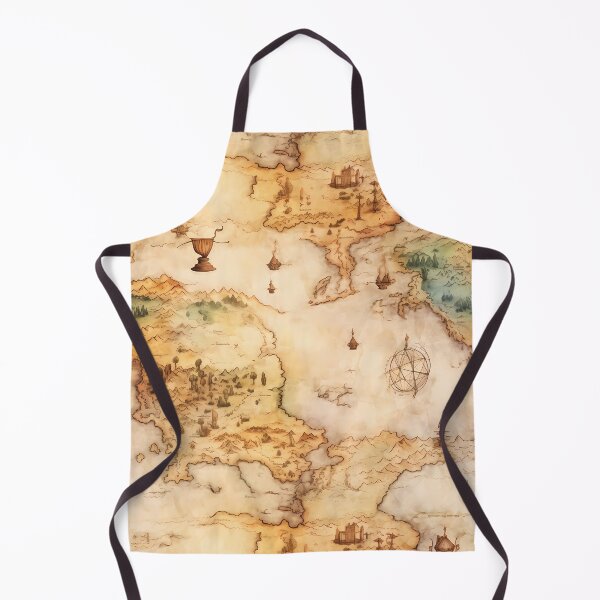 Item preview, Fantasy World Watercolor Map Pattern on Parchment designed and sold by SchorlCraft.
